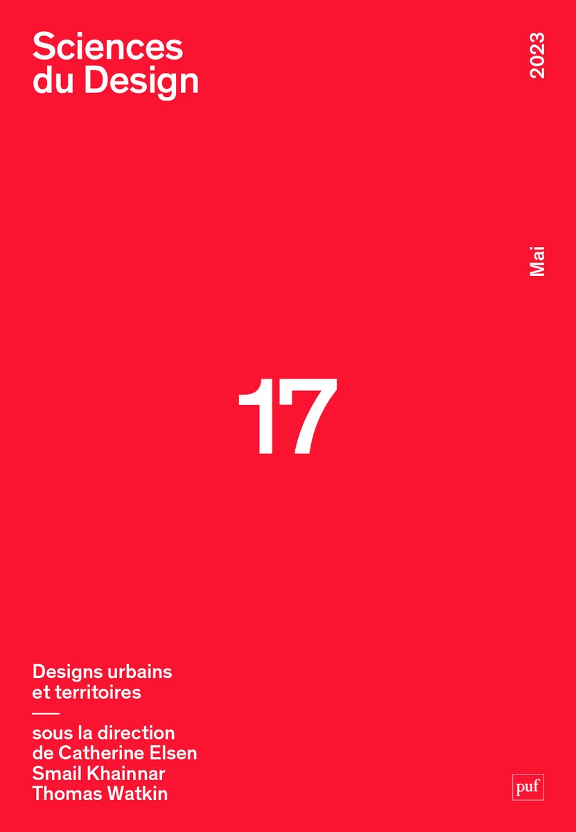 Notre numéro 17 "Designs urbains et territoires" vient de paraître ! Ce numéro constitué de propositions singulières offre une perspective nouvelle sur la manière de concevoir les territoires. La revue est accessible en ligne : cairn.info/revue-sciences…