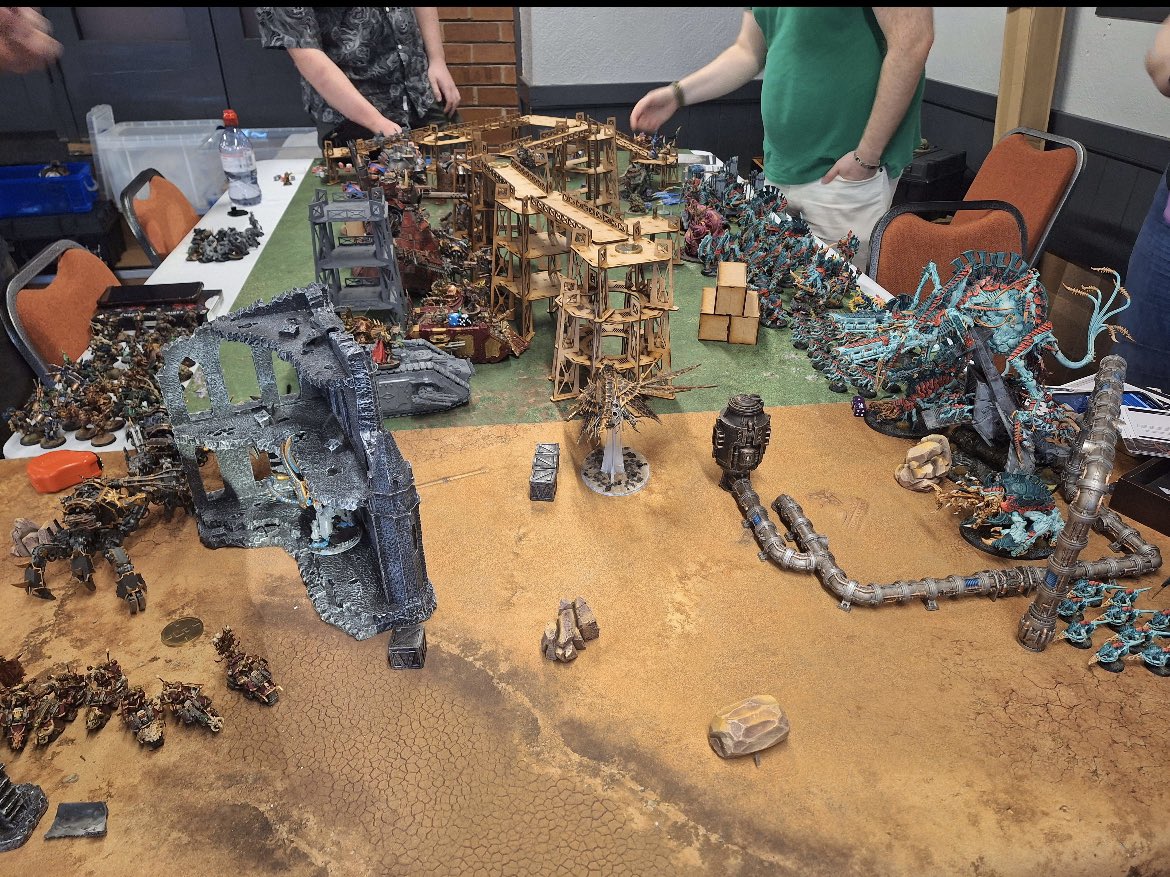 scribesofwar's tweet image. Very busy night at club last night we had the kick off of the 40K narrative campaign also some lord of the rings, iron cross and an apocalypse game as well!