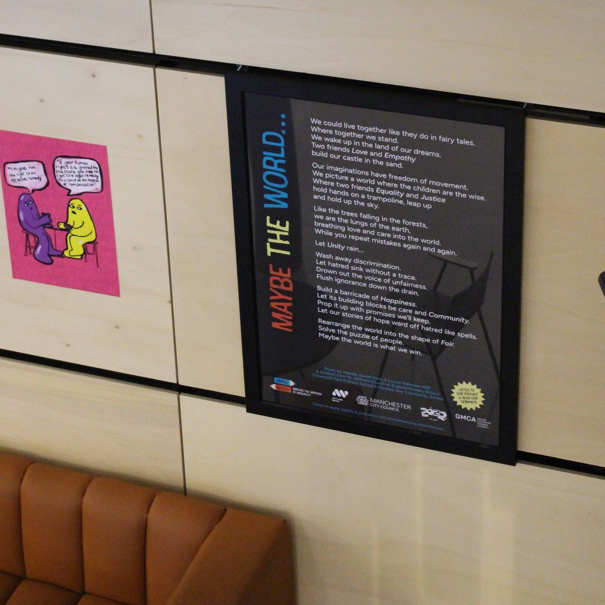 Art with Heart (@artwith_heart) on Twitter photo Alongside the tattooing event we showcased 'Maybe the World' a beautiful poem which features the words of year 6 pupils from across Manchester, brought together by brilliant poets <a href="/vineypoet/">David Viney</a>, <a href="/mxmandla/">🇵🇸amandla awethu means power to the people🇵🇸</a> & @LouiseWallwein, with poster design from @studio_baba_. #humanrightstattoo Alongside the tattooing event we showcased 'Maybe the World' a beautiful poem which features the words of year 6 pupils from across Manchester, brought together by brilliant poets <a href="/vineypoet/">David Viney</a>, <a href="/mxmandla/">🇵🇸amandla awethu means power to the people🇵🇸</a> & @LouiseWallwein, with poster design from @studio_baba_. #humanrightstattoo