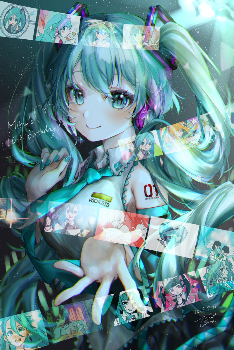 初音ミク「『今までも、これからも』  #初音ミク生誕祭2023 #miku16th #初音」|temnuのイラスト