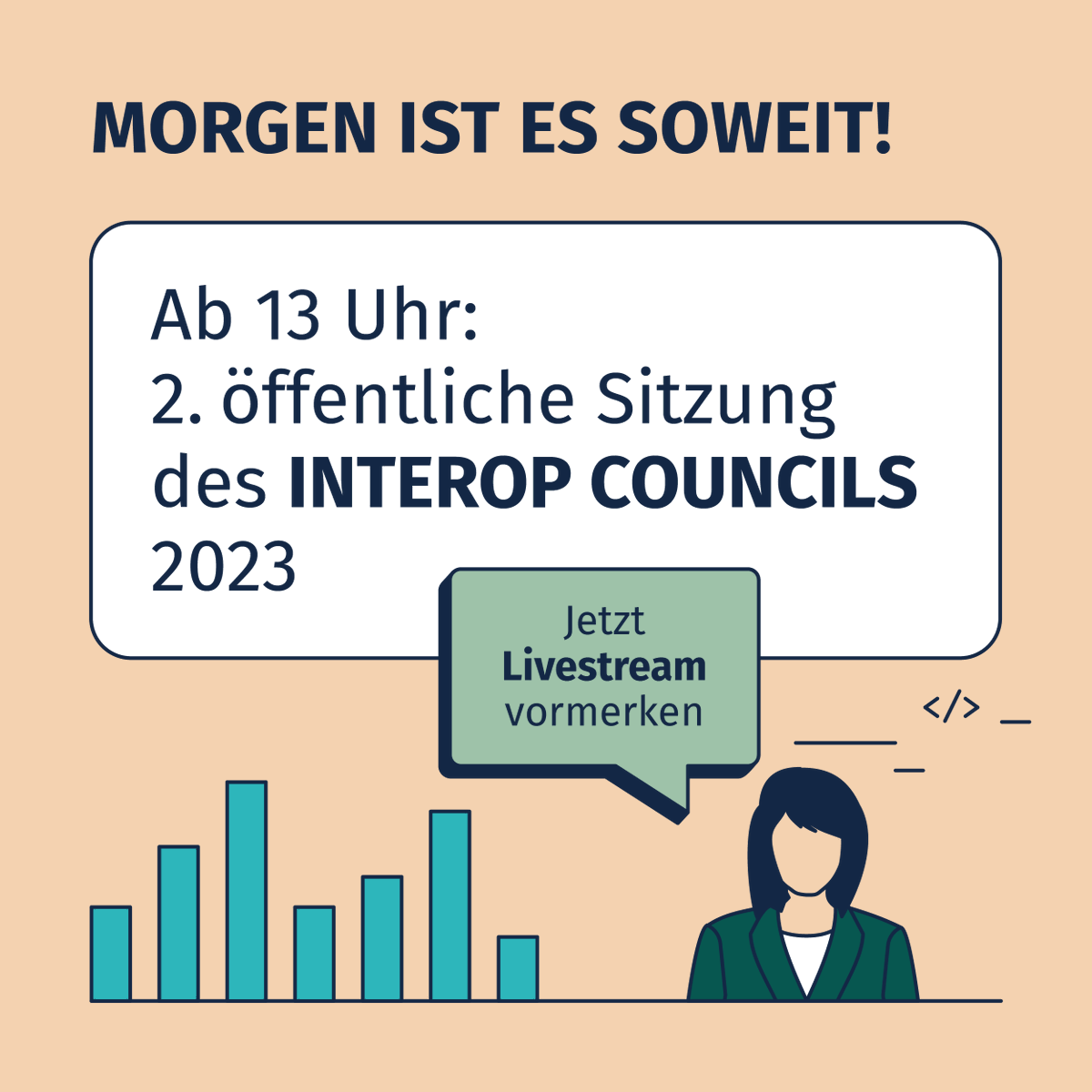 Morgen ist es soweit – dann trifft sich das Interop Council in Berlin zur zweiten öffentlichen Sitzung in diesem Jahr. Hier können Sie ab 13 Uhr
im Livestream dabei sein: ina.gematik.de/mitwirken/expe…