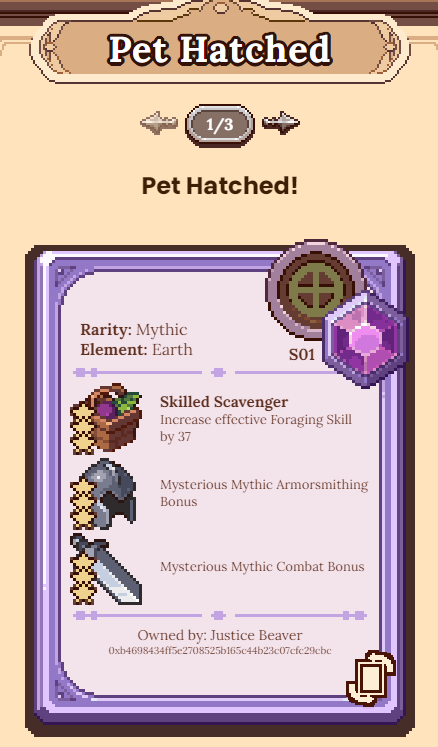 TheBeaveDFK's tweet photo. @DeFiKingdoms #defikingdoms @MythicSquadDFK #MythicSquad
#dfkpets #mythic 9 π baddy!
@CryptoHellNBack @0GreenGoGamer0 @stycksintern @StyckETH2theman @Skiller_55 @bdgcryptic
#MythiVibes β¨οΈβ¨οΈβ¨οΈπβ¨οΈβ¨οΈβ¨οΈ https://t.co/ipev5nG3th