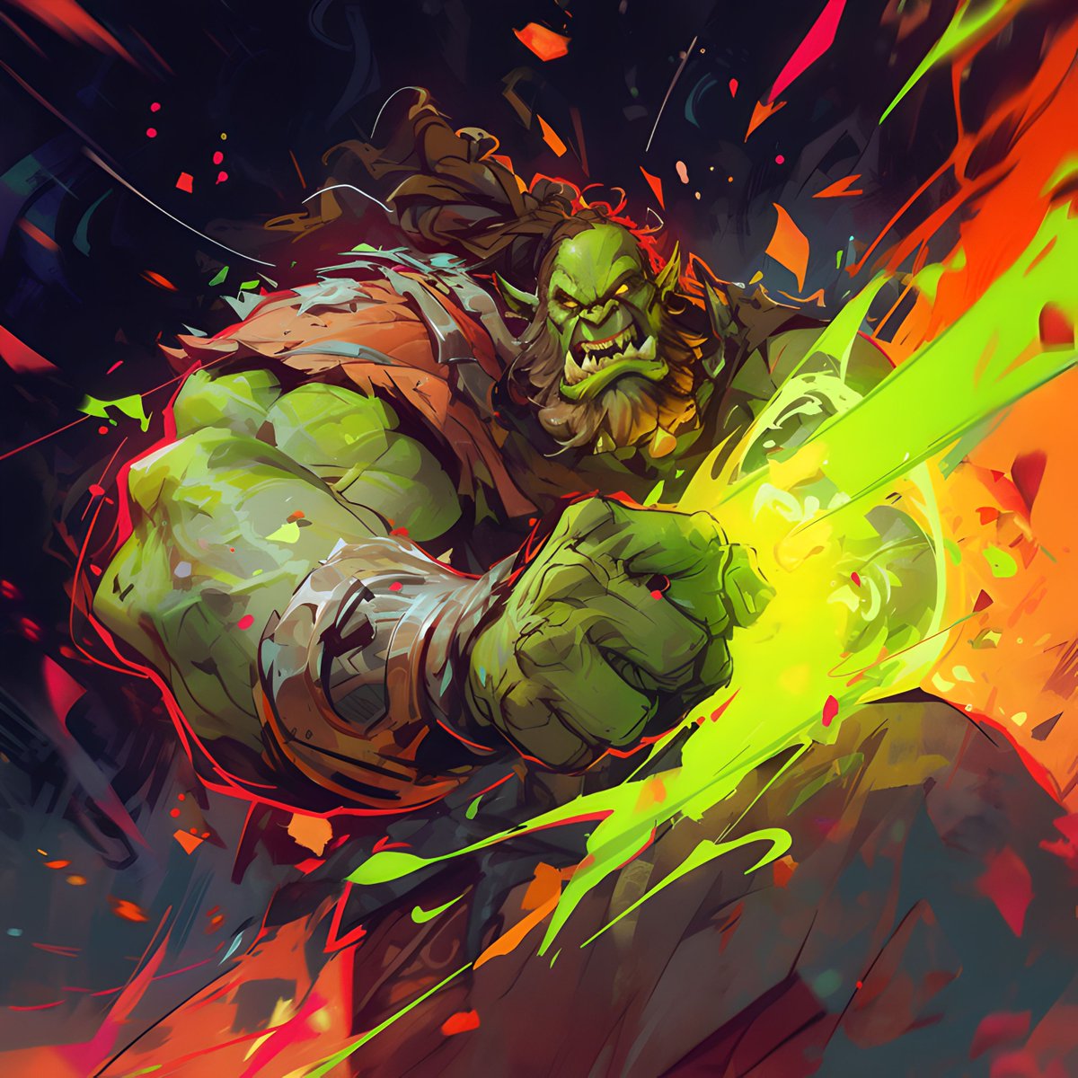(SOLD) Next piece was a tribute to one of my favourite web3 communities <a href="/EtherOrcs/">EtherOrcs ⚔️</a>!
Even with significnt price drop after some hickups I really enjoy spending time on thier space. (SPOILER - HORDE WILL BE BACK!)
opensea.io/assets/ethereu…