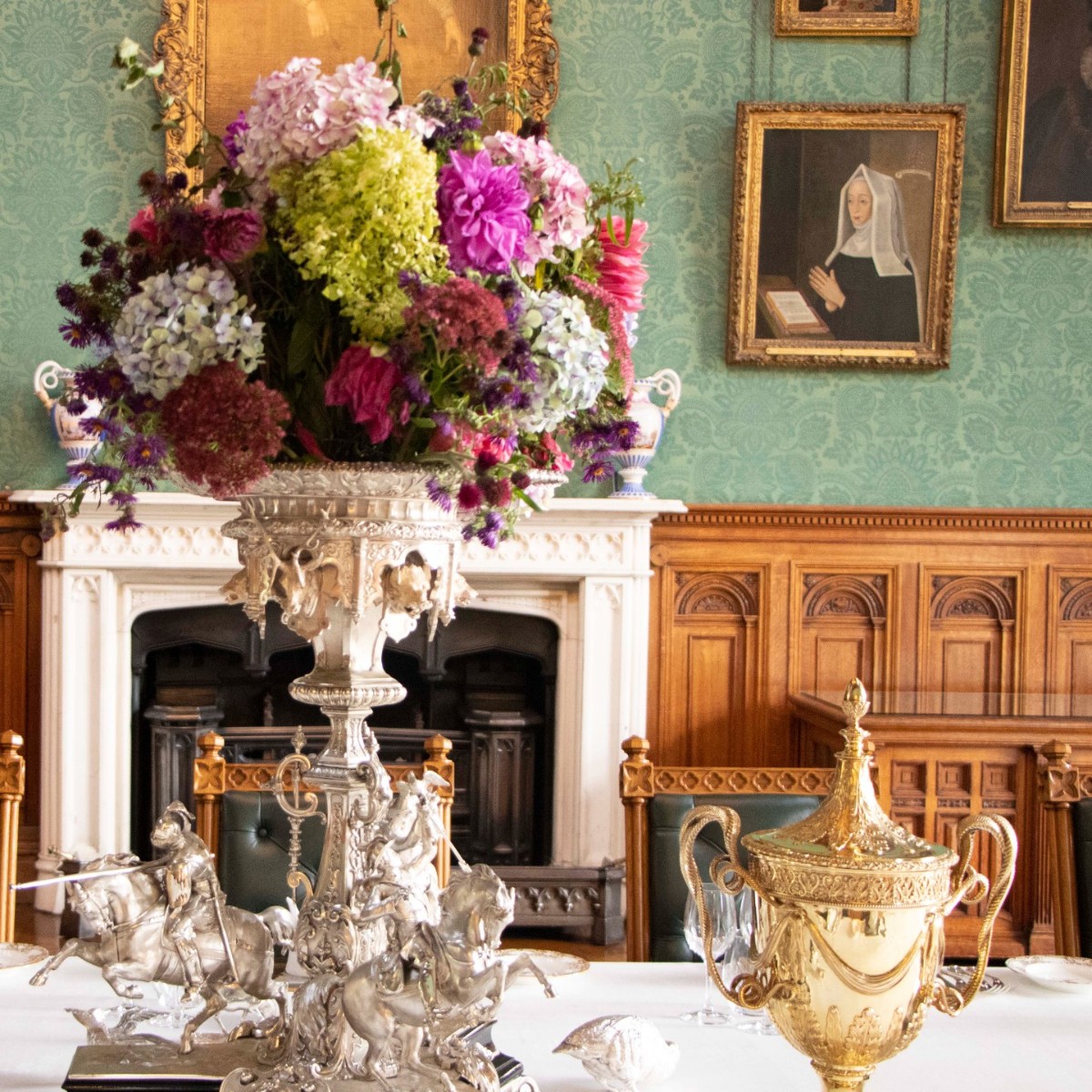 Jonathan Cullum, our Head Butler, puts in countless hours polishing #silver and #gold to maintain our regal collection of #antiques and racing trophies. 
#cherishedantiques #butler #incentivetravel #uniquevenues #historichouse