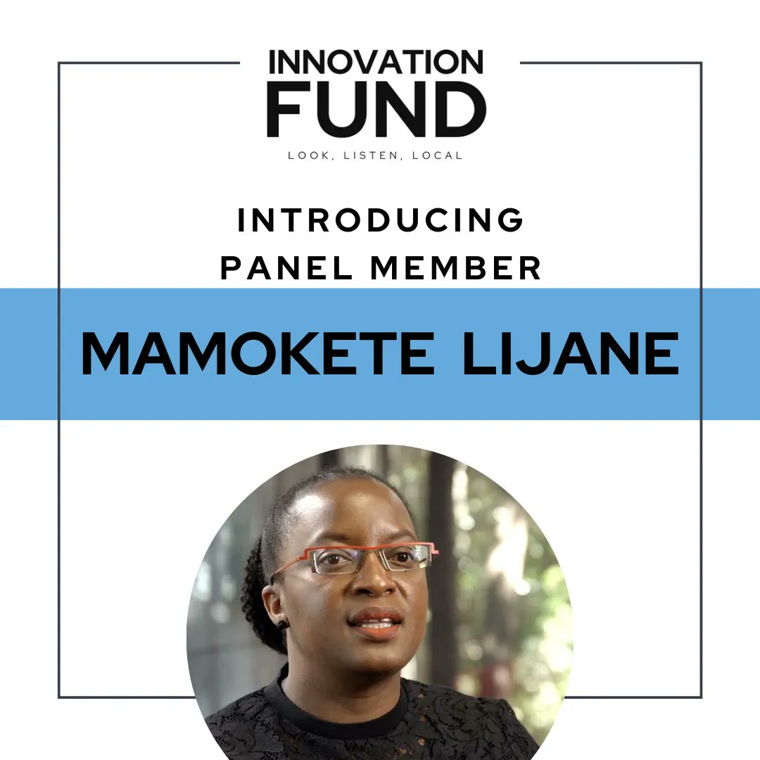 🌟Introducing the Look, Listen, Local Innovation Fund panel🌟 @mamokete30, our financial markets expert, is a seasoned analyst. Her passion lies in public policy, economics & financial markets. Join us at our launch event on 22/9/2023 to hear her insights: buff.ly/3OS6VuE