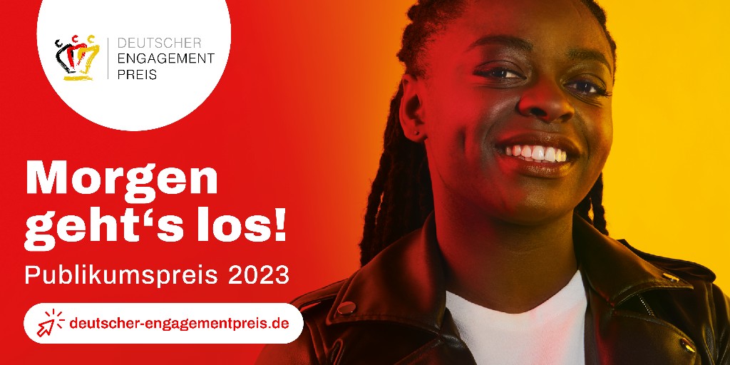📣🏆Morgen geht's los: Die Abstimmung zum Publikumspreis 2023 startet. Ab 12.09. könnt Ihr entscheiden, wer den mit 10.000 Euro dotierten Preis gewinnt. Alle Infos ➡️deutscher-engagementpreis.de