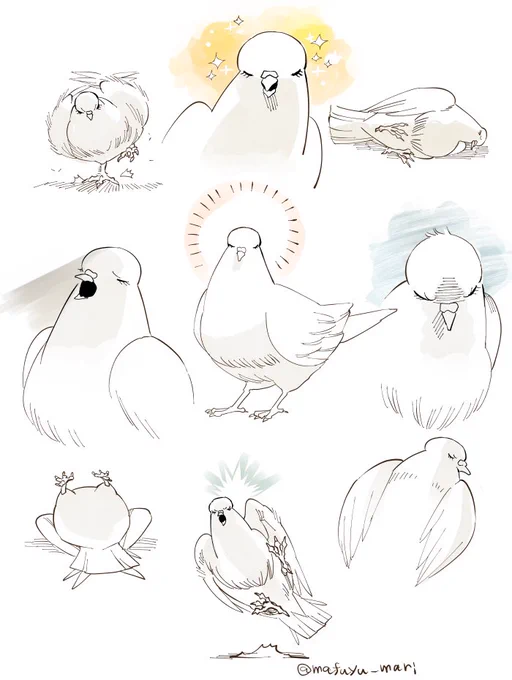 様々なガブリエル(鳩のすがた)