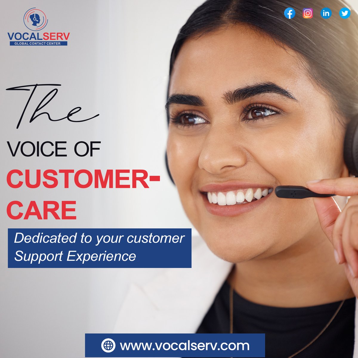 VocalServ's tweet photo. Exceptional customer service delivery is the heartbeat of our brand's success! Partner with us to create memorable experiences for your customers. #ExceptionalCare #TexasCustomerCare #SocialMediaManagement #ContactCenterSolutions
#DigitalMarketing #TexasCustomerService https://t.co/14qsNpZ8xH