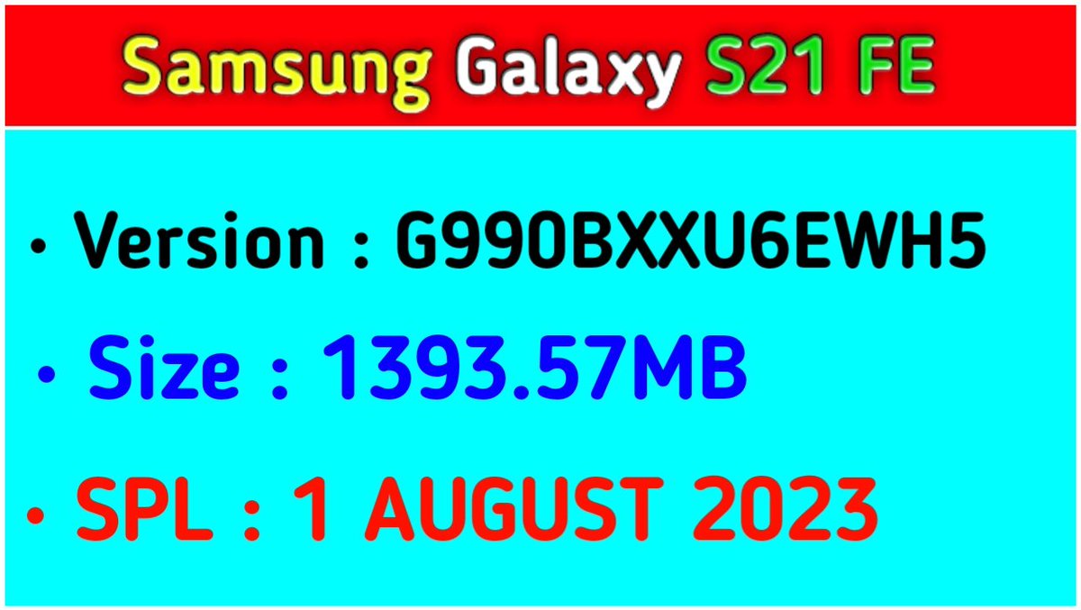 TechActivist666's tweet image. Samsung Galaxy S21 FE gets August 2023 Security Update in Europe 🌍 

#Samsung
#GalaxyS21FE
#August2023SecurityPatch