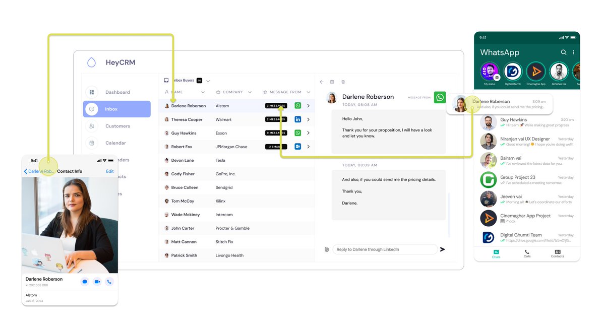 UnipileAPI's tweet photo. Our API enables seamless email and messaging integration with your CRM. 

🔁No more app switching! Stay connected on #WhatsAppAPI, LinkedIn, Slack, and more. 

Enjoy real-time contact syncing and effortless multi-account management. #CRM

👉 Learn more: https://t.co/IUj9KZ8BJ9 https://t.co/RU43UlQLah