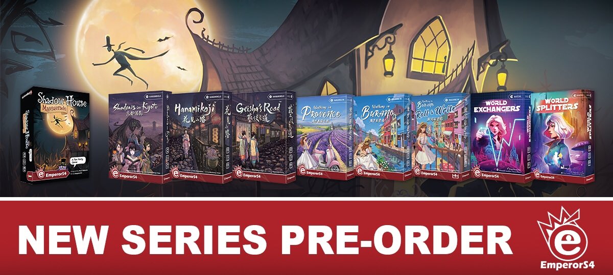 boardgame_love's tweet photo. ESSEN Preorders are rolling in! Join the excitement and reserve your copy of our game today ！

https://t.co/zEkWcAO00u
#SPIEL23
#EmperorS4 https://t.co/uSxcZ99kIU