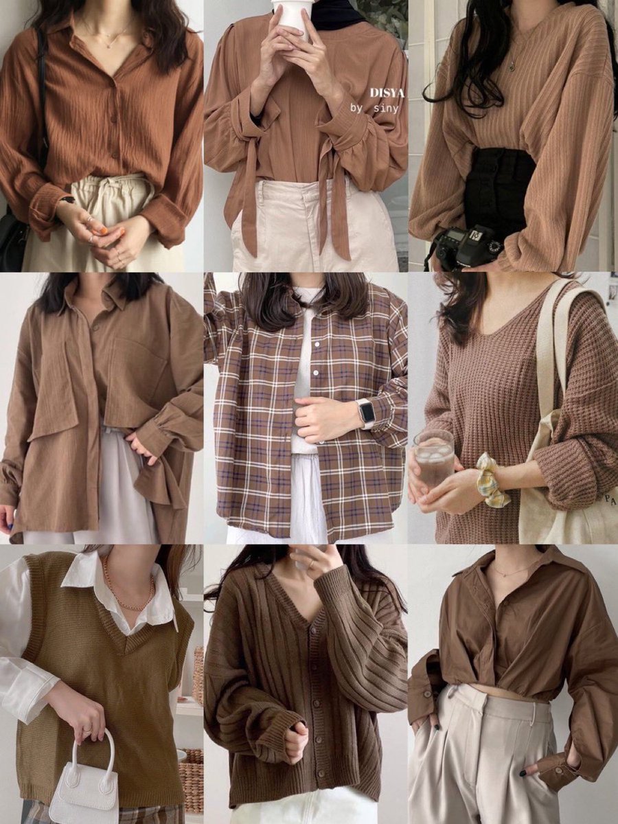 ngxshopee's tweet photo. Simple choco brown outfit ideas💫

- a thread - https://t.co/xpik0JSRqb
