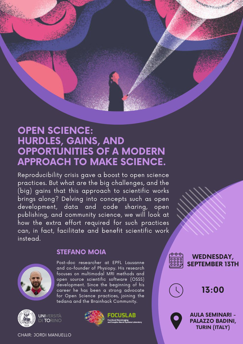 FocusLab (@focuslab_turin) on Twitter photo We are very pleased to host what promises to be a meaningful talk by Dr Stefano Moia <a href="/SteMoia/">Stefano Moia</a> who will guide us through the realm of #OpenScience ! Here is the link for those who are not in #Torino unito.webex.com/unito/j.php?MT… See you there this Wednesday at 1pm Italian time! 🧠 We are very pleased to host what promises to be a meaningful talk by Dr Stefano Moia <a href="/SteMoia/">Stefano Moia</a> who will guide us through the realm of #OpenScience ! Here is the link for those who are not in #Torino unito.webex.com/unito/j.php?MT… See you there this Wednesday at 1pm Italian time! 🧠