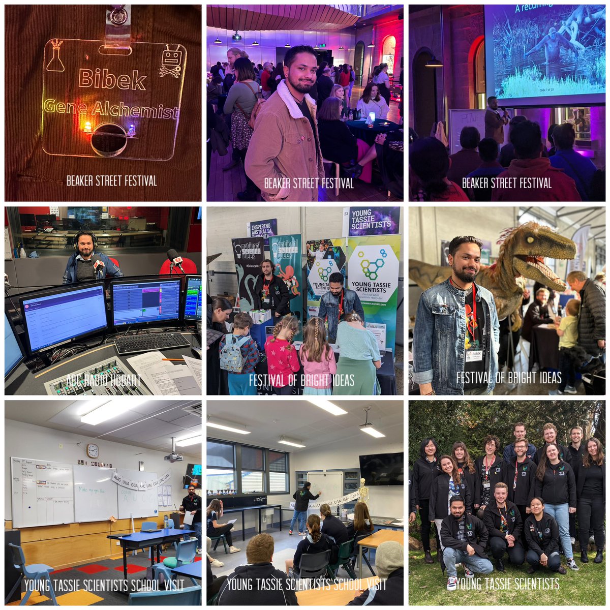 Bibek Khatiwada (@bi_b_ek) on Twitter photo August didn't stop at National Science Week; it blossomed into a vibrant Science Month! I volunteered with <a href="/YTS_UTAS/">YoungTassieScientists</a>, joined <a href="/BeakerStreetSci/">Beaker Street</a> and FOBI and talked on <a href="/abchobart/">ABC Hobart</a> radio. Engaging with the public was an absolute blast! π¬ π§¬
<a href="/ResearchMenzies/">Menzies Institute for Medical Research</a>
<a href="/Aus_ScienceWeek/">NationalScienceWeek</a> August didn't stop at National Science Week; it blossomed into a vibrant Science Month! I volunteered with <a href="/YTS_UTAS/">YoungTassieScientists</a>, joined <a href="/BeakerStreetSci/">Beaker Street</a> and FOBI and talked on <a href="/abchobart/">ABC Hobart</a> radio. Engaging with the public was an absolute blast! π¬ π§¬
<a href="/ResearchMenzies/">Menzies Institute for Medical Research</a>
<a href="/Aus_ScienceWeek/">NationalScienceWeek</a>