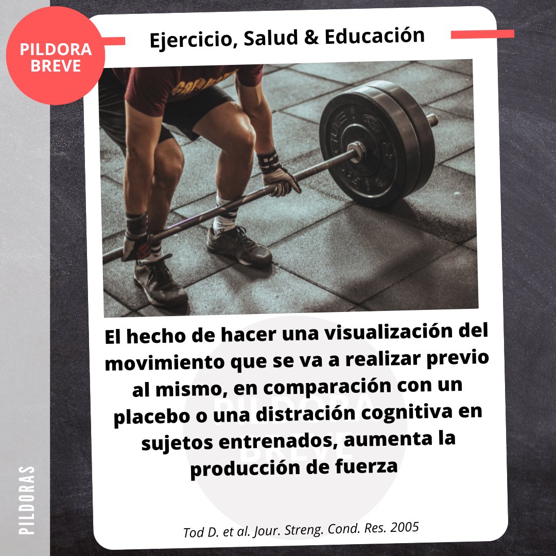 🧠 El poder de la mente, seguramente condicionado por un mayor reclutamiento neuromuscular 💪
#sinciencianohayfuturo #fuerza #ejercicio #mente