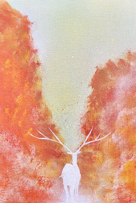 「autumn leaves deer」 illustration images(Latest)
