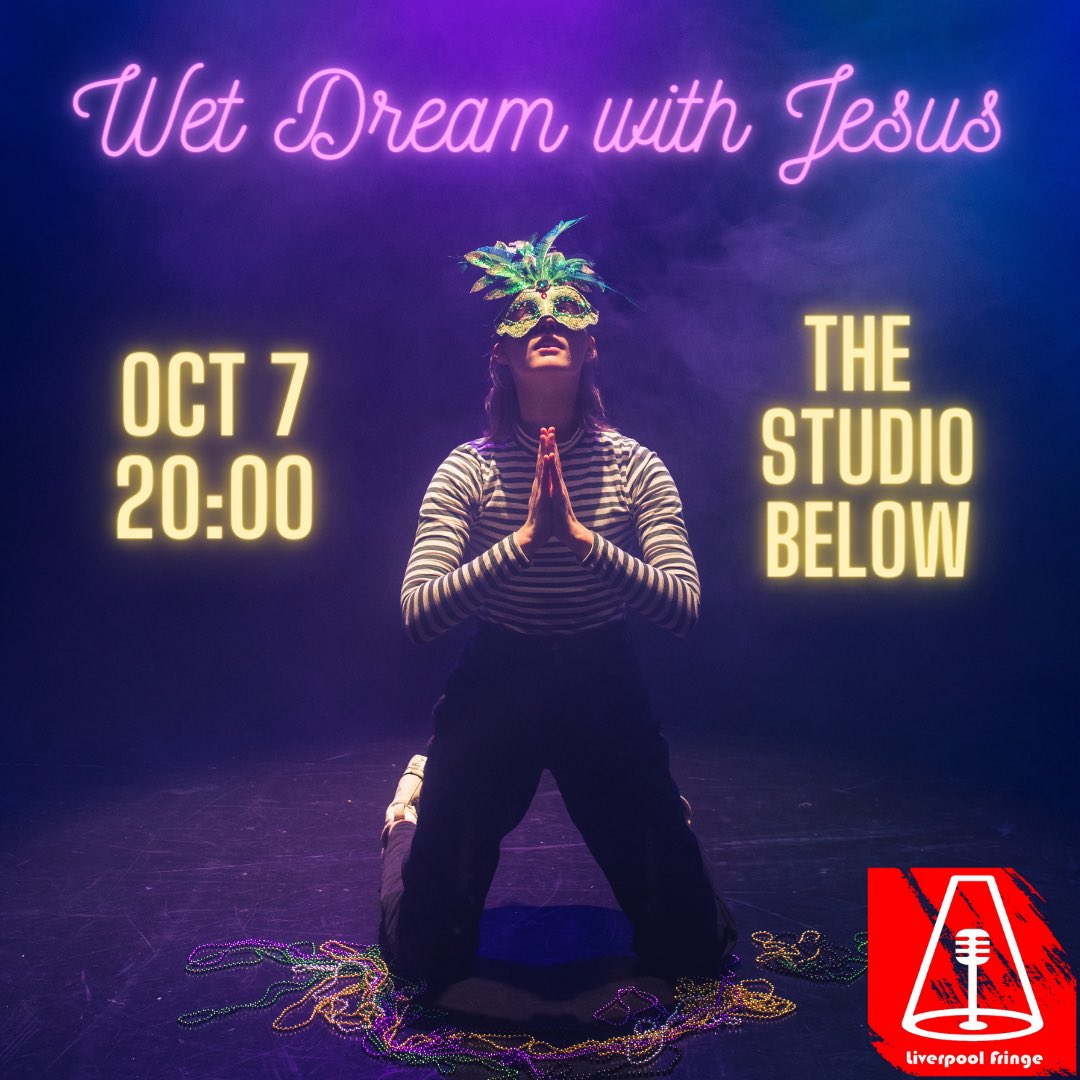 Louisiana, home of Mardi Gras, southern hospitality, and ragin purity culture! The hilarious Wet Dream with Jesus is coming to the Liverpool Fringe Festival tickets on sale now #onewomanshow #comedy #physicalcomedy #louisiana #mardigras 

store.makeitwrite.org/product/wet-dr…