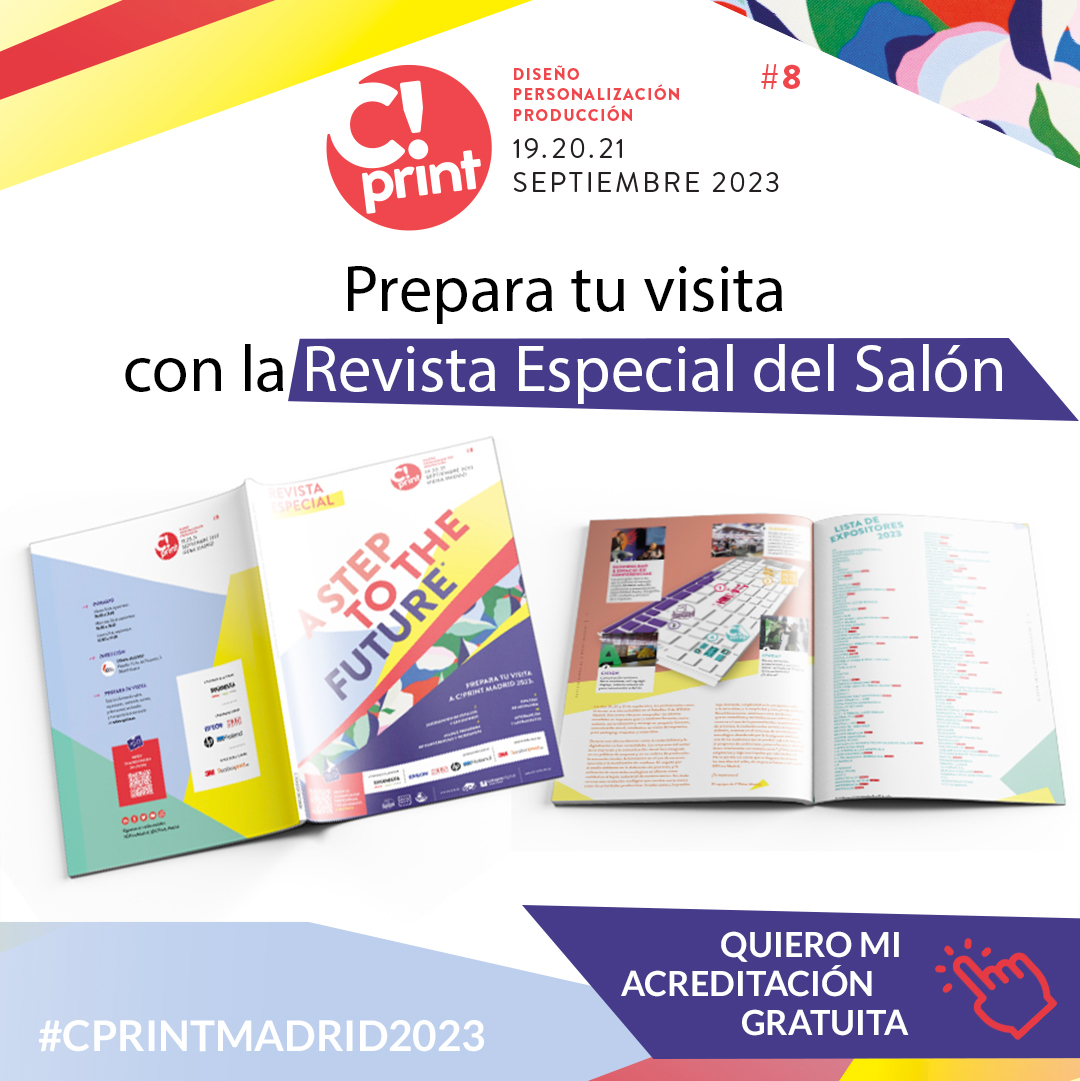 CPrint_Madrid's tweet photo. 📣 𝗕𝗥𝗘𝗔𝗞𝗜𝗡𝗚 𝗡𝗘𝗪𝗦! 📕Prepara tu visita en #CPrintMadrid2023 ⚡con la Revista Especial del Salón ➡️ https://t.co/5akfYrhxYh 🤩 200 expositores, 25 conferencias 📆 19-21 de sept @IFEMA 🎟️ https://t.co/5MIeEsxBxd #cprint #impresion #comunicacionvisual #cwrap https://t.co/gYP6jxk1Jb