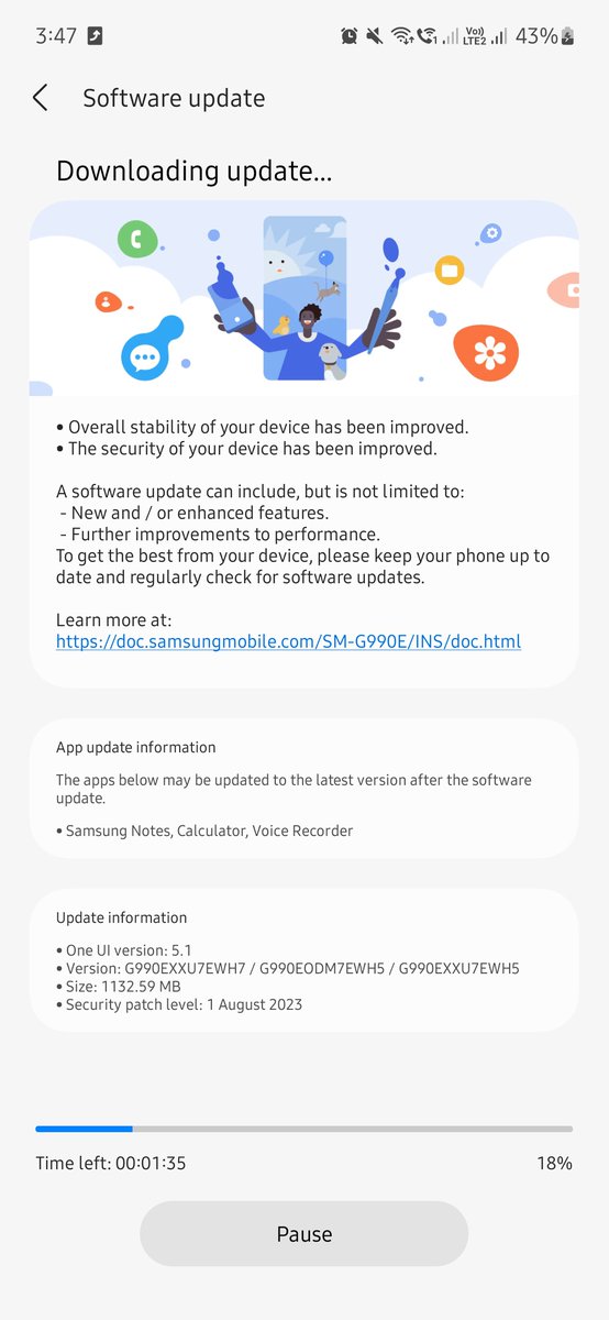 aakashkumar97's tweet photo. @SamsungSWUpdate We also got this update in india. https://t.co/AiNwoehvXU