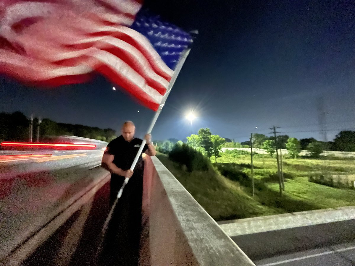 For 22 years… James Clark has stood on the 56th / I-465 bridge on the westside holding an American flag honoring the lives lost on 9/11. He’s back again this year with thousands of commuters honking their horns with gratitude.