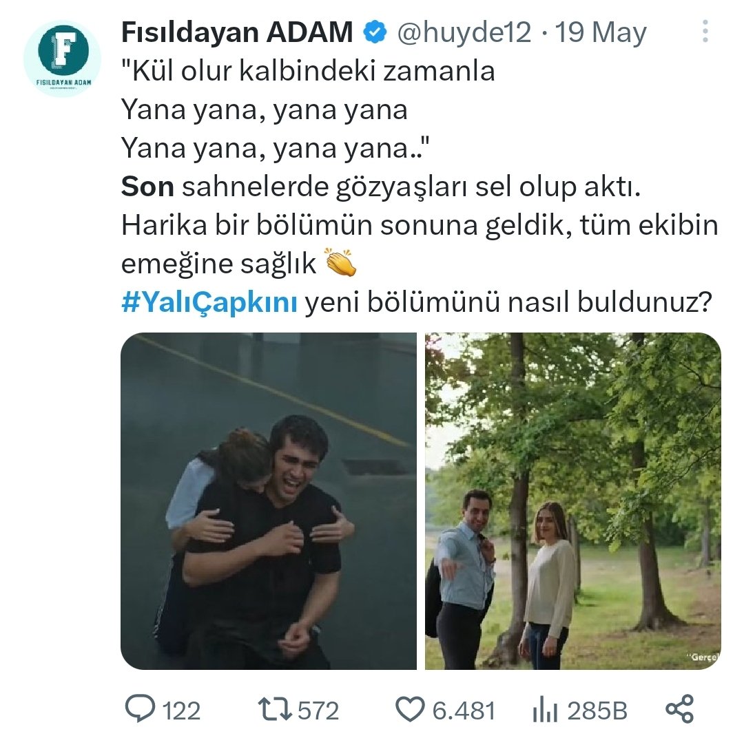 Cumartesi akşamı attığım #Kardeşlerim tweetinde şu ana kadar ulaştığım EN yüksek "dizi yorumlama" beğenisine ulaştım. Daha önce EN yükseği #YalıÇapkını'nın 33. bölümüne aitti..