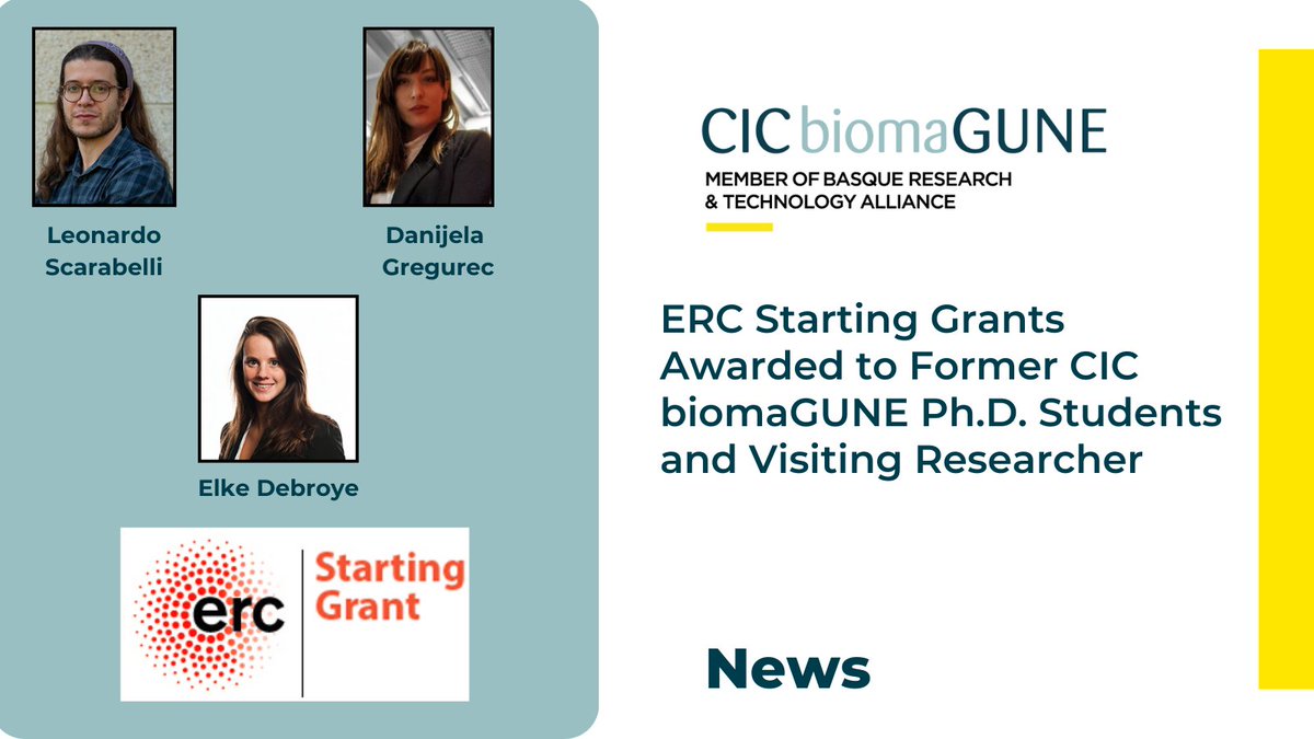 CIC biomaGUNE (@cicbiomagune) on Twitter photo 🏆ERC Starting Grants Awarded to Former CIC biomaGUNE Ph.D. Student Danijela Gregurec and Leonardo Scarabelli and Visiting Researcher Elke Debroye. Congrats!
👉cicbiomagune.es/news/erc-start…
@Scarabelli_L <a href="/dgregurec/">Danijela Gregurec</a> <a href="/Debroyegroup/">Elke Debroye</a> <a href="/ERC_Research/">European Research Council (ERC)</a> 🏆ERC Starting Grants Awarded to Former CIC biomaGUNE Ph.D. Student Danijela Gregurec and Leonardo Scarabelli and Visiting Researcher Elke Debroye. Congrats!
👉cicbiomagune.es/news/erc-start…
@Scarabelli_L <a href="/dgregurec/">Danijela Gregurec</a> <a href="/Debroyegroup/">Elke Debroye</a> <a href="/ERC_Research/">European Research Council (ERC)</a>