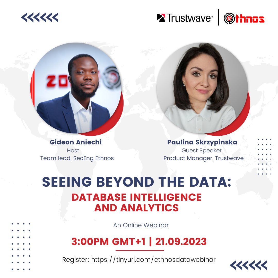 ethnoscyber's tweet image. In an age where data is gold, having the right tools to understand, secure, & leverage it is important.
Join our webinar with @Trustwave to learn advanced techniques to protect your database, & shield your organization from threats.
#Databasesecurity 
tinyurl.com/ethnosdatawebi…