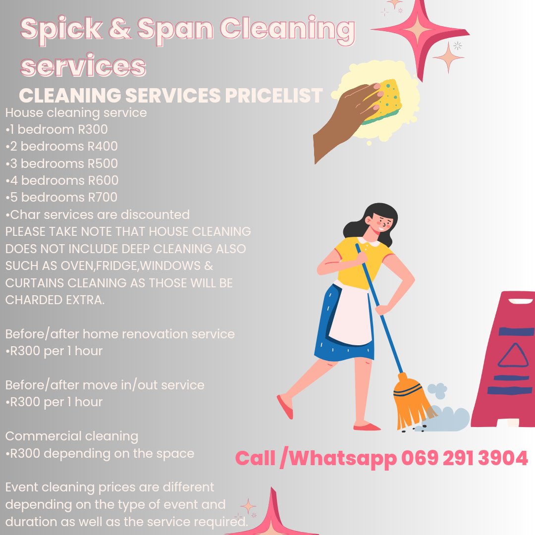 Fifi_Pule's tweet photo. Dedicated to delivering top-quality cleaning solutions that exceed our clients’ expectations, ensuring their spaces are immaculate, organized, and conducive to productivity and well-being.💫💫💫 https://t.co/DJWY4Or3Yc
