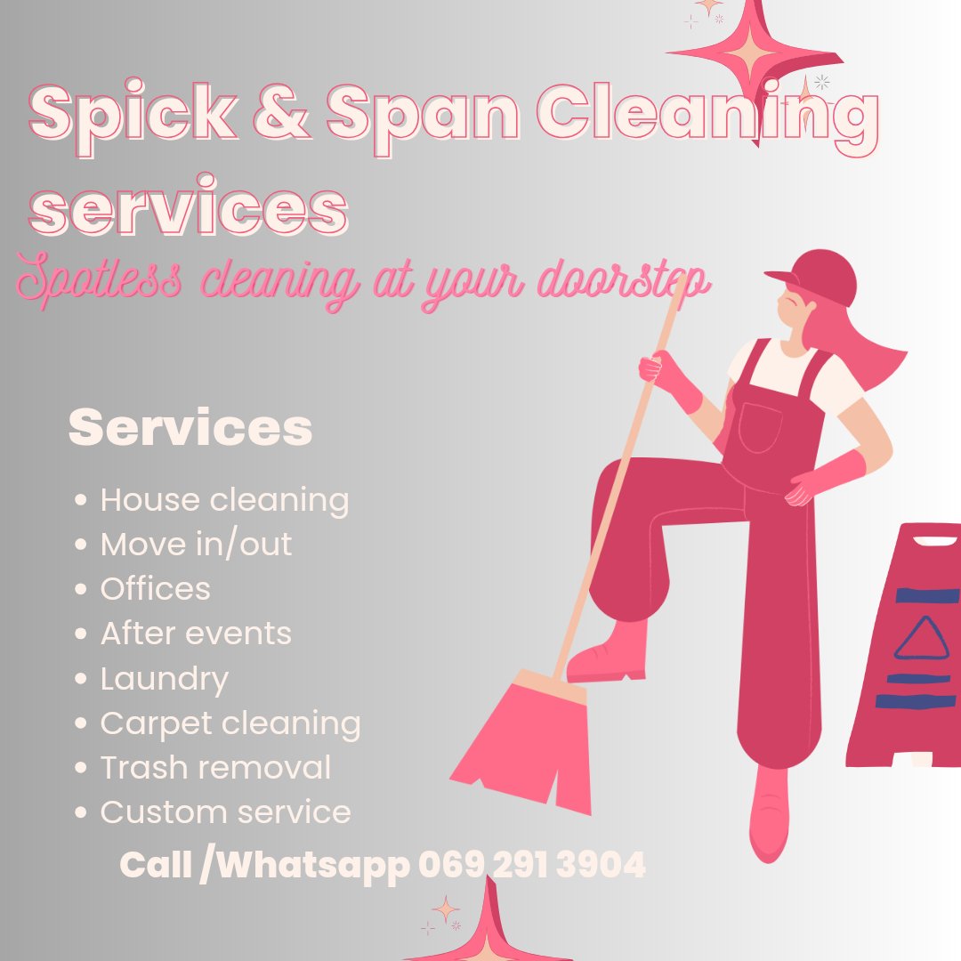 Fifi_Pule's tweet photo. Dedicated to delivering top-quality cleaning solutions that exceed our clients’ expectations, ensuring their spaces are immaculate, organized, and conducive to productivity and well-being.💫💫💫 https://t.co/DJWY4Or3Yc