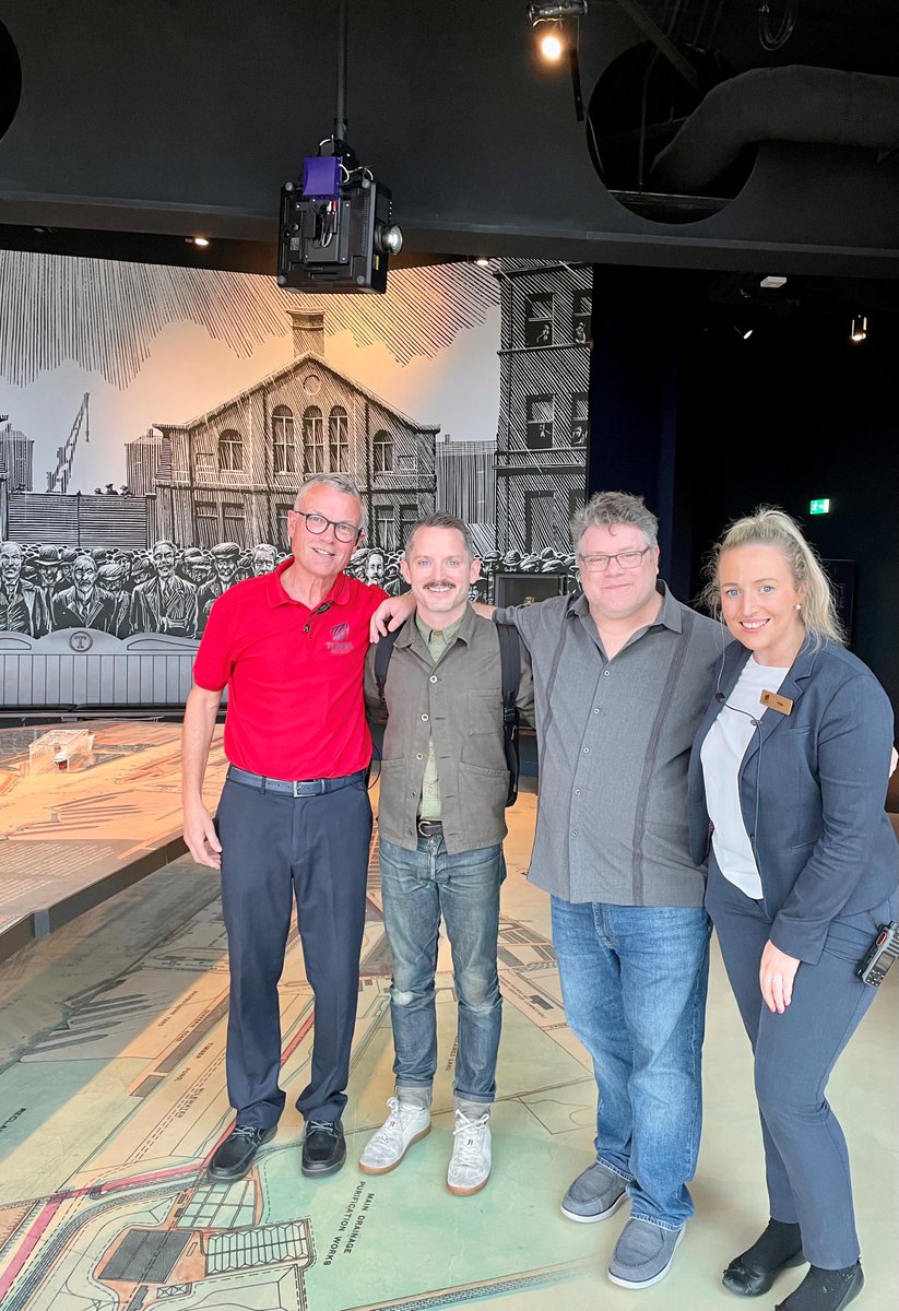 We were absolutely delighted to welcome Lord of the Rings actors @ElijahWood, <a href="/SeanAstin/">Sean Astin</a> and Bernard Hill to <a href="/TitanicBelfast/">Titanic Belfast</a> yesterday! 

Bernard also famously played Captain Smith in TITANIC, so it was a pleasure to show them around the birthplace of the ship here in Belfast!⚓️
