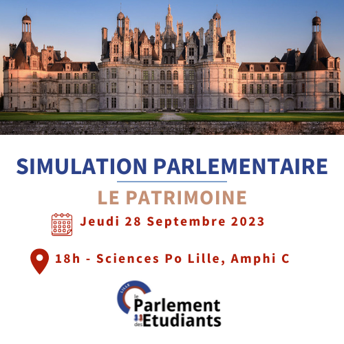 PDE_Lille's tweet photo. 👉 Il est l'heure pour nous de vous annoncer notre première simulation parlementaire de l'année 2023-2024 !  

On vous donne rendez-vous le 28 septembre à partir de 17h30 dans l'Amphi C de Sciences Po Lille ! 

Parlementairement vôtre,  
Le Bureau lillois. https://t.co/KyYH14MidO