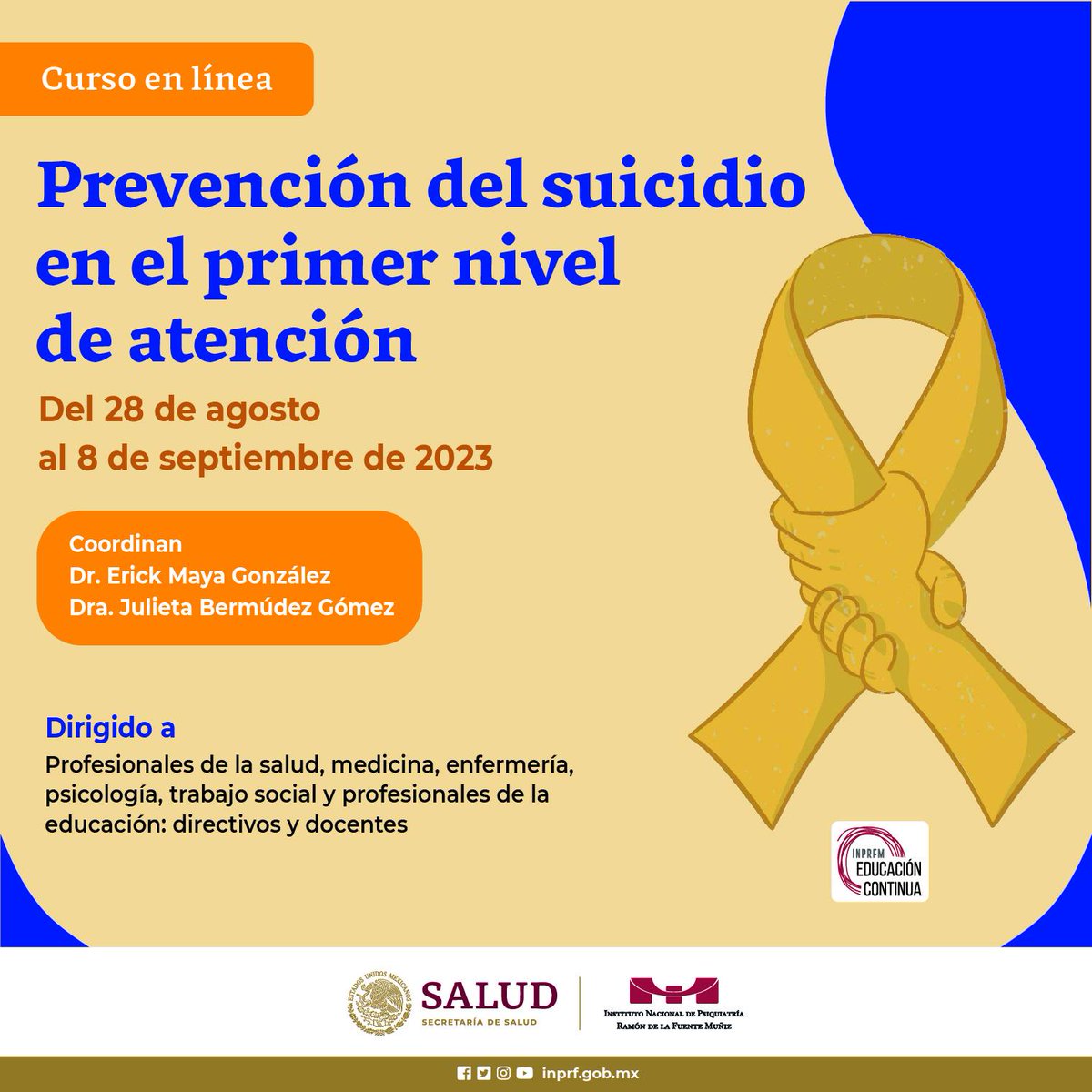 William Gopar, MD (@drx_gofra) on Twitter photo 💡En el curso “#Prevencióndelsuicidio en el primer nivel de atención” del <a href="/INPRFM/">PSIQUIATRÍA INPRFM</a> y <a href="/EduconINPRFM/">Educación Continua INPRFM</a> aprendí sobre la carga y particular riesgo para los profesionales de la #salud #HablemosDeSuicidio #DíaMundialPrevenciónSuicidio #WorldSuicidePreventionDay #MentalHealthMatters 💡En el curso “#Prevencióndelsuicidio en el primer nivel de atención” del <a href="/INPRFM/">PSIQUIATRÍA INPRFM</a> y <a href="/EduconINPRFM/">Educación Continua INPRFM</a> aprendí sobre la carga y particular riesgo para los profesionales de la #salud #HablemosDeSuicidio #DíaMundialPrevenciónSuicidio #WorldSuicidePreventionDay #MentalHealthMatters