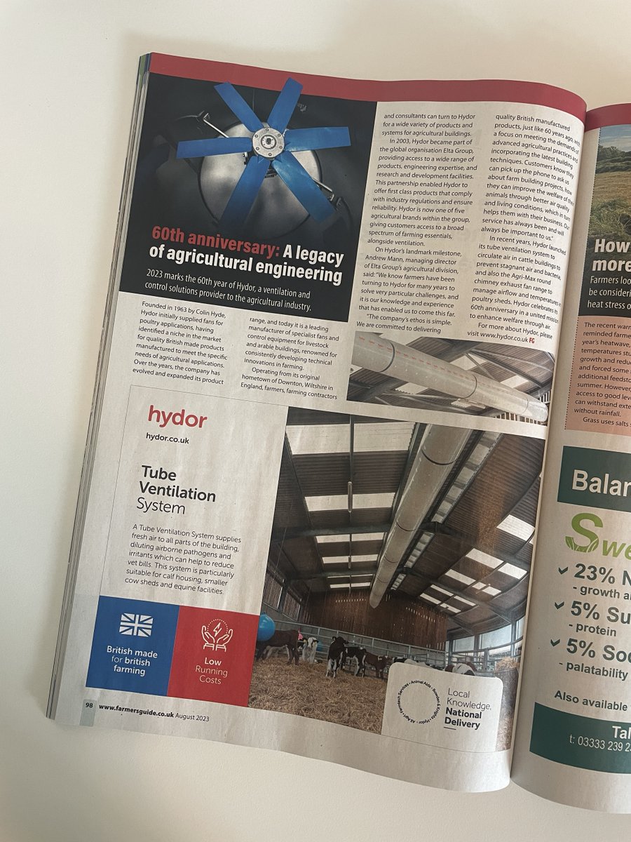 Great to see our 60th Anniversary featured in <a href="/FarmersGuide/">Farmers Guide</a>  🐄🐷🐥