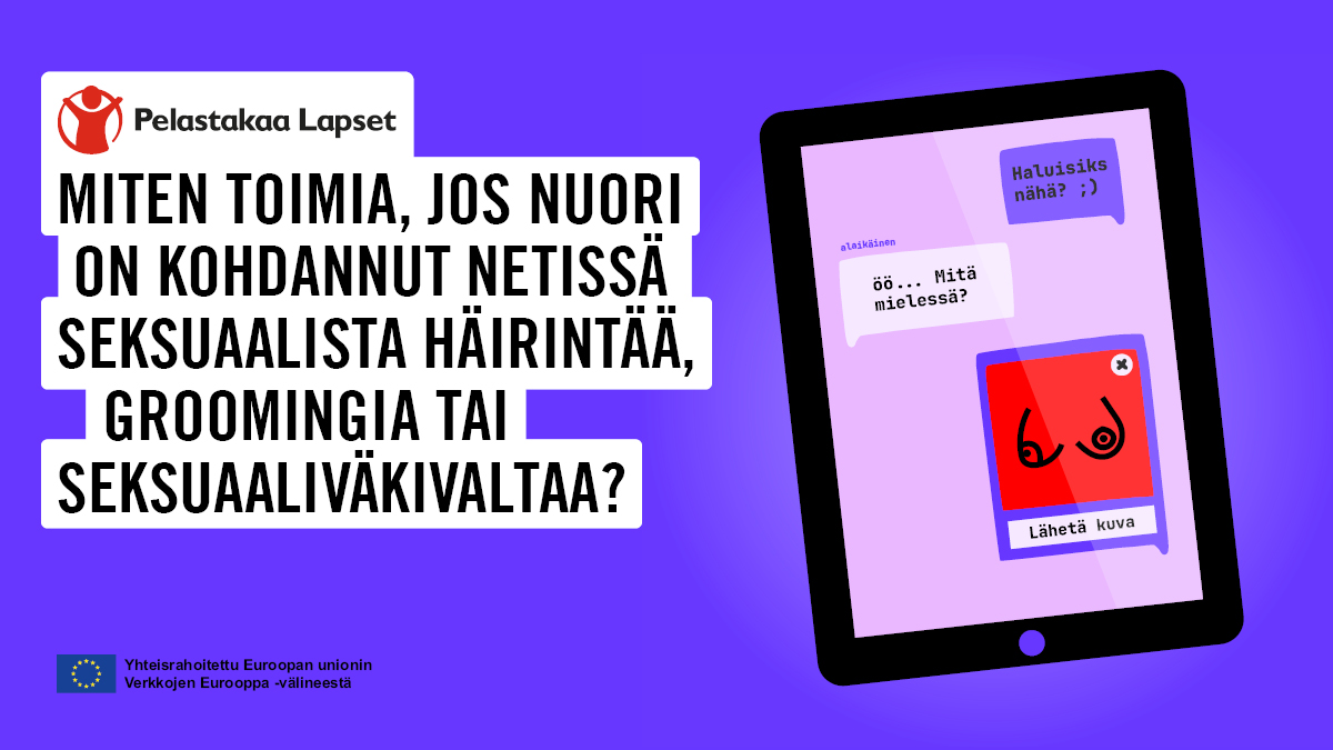 Groomingille tyypillistä on, että uhri saadaan toimimaan näennäisen vapaaehtoisesti. Lasta kohtaan voidaan käyttää moninaisia manipuloinnin keinoja, joita edes aikuinenkaan ei välttämättä osaisi tunnistaa. Älä syyllistä lasta, jos hän on joutunut rikoksen uhriksi. #grooming #csam
