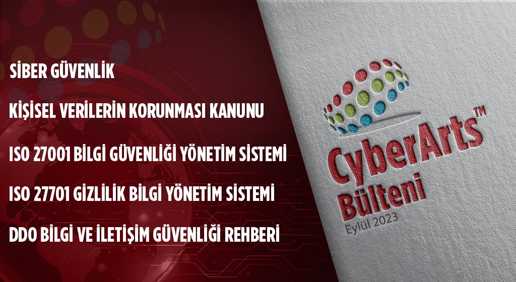 cyberartspro's tweet photo. CyberArts Eylül 2023 Bülteni'ni hala incelemediniz mi?

https://t.co/07OecRXcs7

İyi okumalar!

#sibergüvenlik #cybersecurity #cyber #security #kvkk #gdpr #veriihlali #databreach #cyberarts https://t.co/gs5SHQiAGw