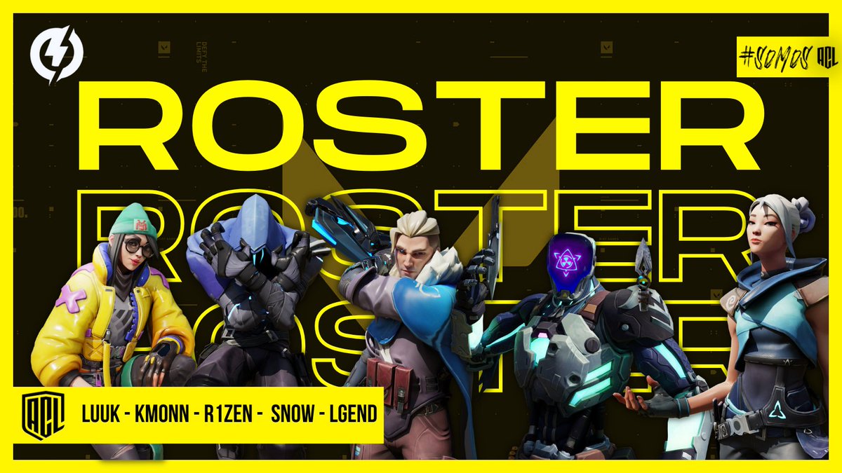 ACLesports_'s tweet image. 🟡ROSTER VALORANT⚫️

Os presentamos nuestro roster de #Valorant para este split que disputaremos el @TormentaVALes comenzando por la #InvitationalTormenta🔥

▪️ @TheLuuKK 
▫️ @_KmoNN  
▪️ @TheR1zeN_
▫️ @snowiscoldd
▪️ @NeeDLgenD 

#SomosACL #GoGooACL💛🖤