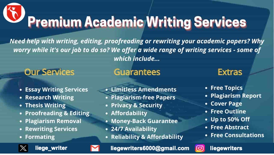 We are Professional Academic Writers!! Our writers are experts in providing high-quality assignment help to students. Drop us an Email or Send a DM for Help with your #collegeessays 
#MaskedSingerAU #thedrum #MKR #Greens #TheBlock #NRLKnightsRaiders #AFL360 #Leah #Frye #Gamble