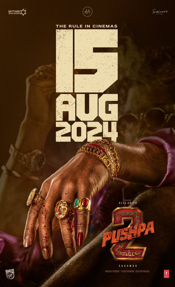 Vaishak_Offl's tweet photo. #Pushpa2TheRule From Aug 15 2024 https://t.co/2l5gqdzMxB