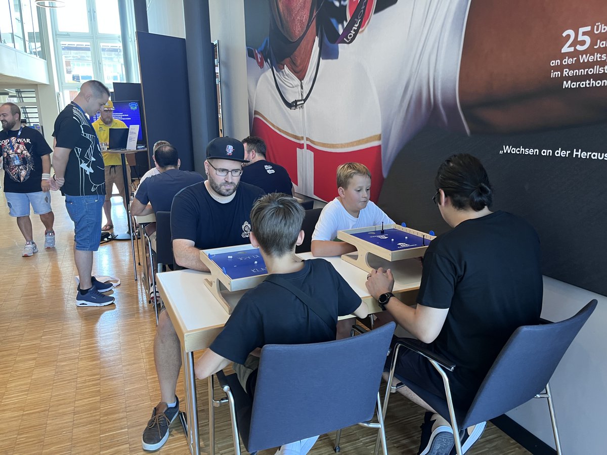 GameoramaLuzern's tweet photo. Gestern fand am Gaming Hotel in Nottwil im die erste Vorausscheidung für die KLASK-Schweizermeisterschaft statt. Herzliche Gratulation den 4 Gewinnern.  

@GamingHotelCH @KLASKgame #GamingHotel2023 https://t.co/i1uRpK9xRs