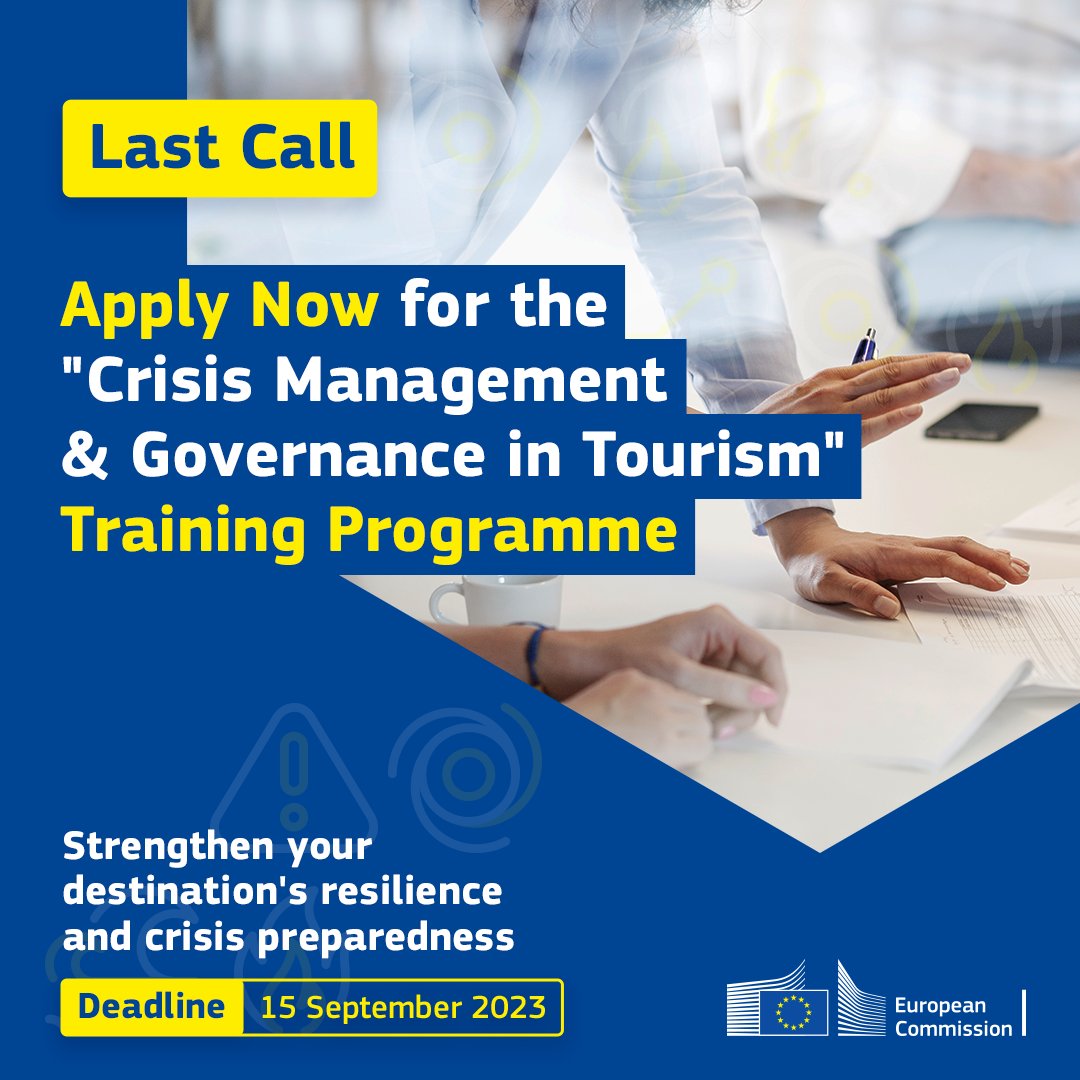🚨 Last Call Alert: until 15 September, secure your spot at the forefront of industry resilience and strategic advancement. Do not miss the chance to reshape your institution's future! Apply now 👉 europa.eu/!8RYjVK #EUTourism #COSME_EU #SingleMarket