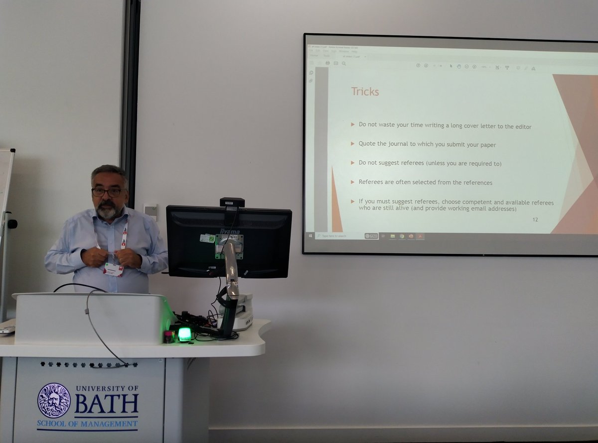 An entertaining presentation from none other than Professor Gilbert Laporte on how to tell a story through research at the <a href="/TheORSociety/">The OR Society</a>'s Early Career Researcher Workshop #OR65 #ORSECRSIG #ECR <a href="/ORS_Res/">OR Society Research and Publications</a> #ORMS