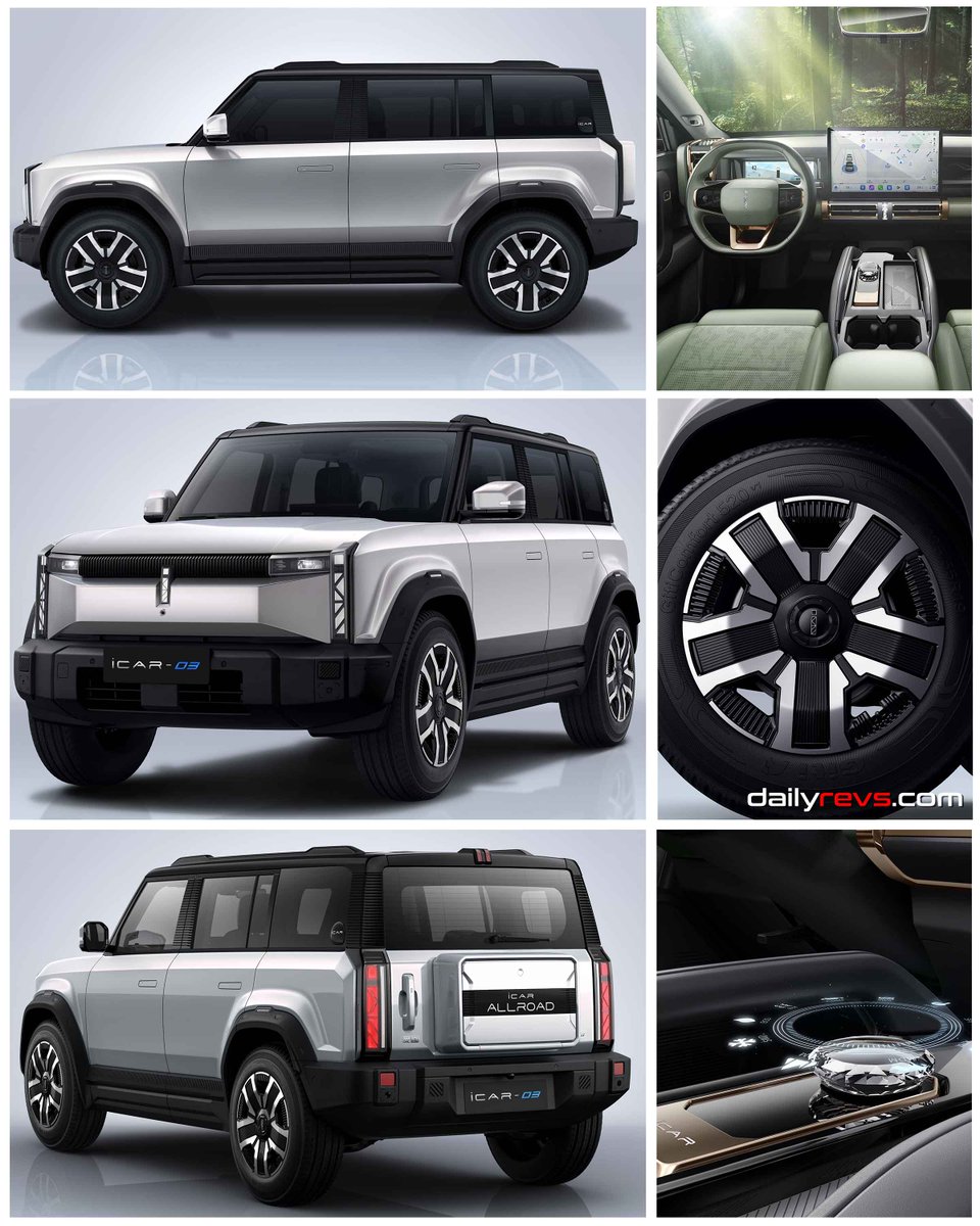 dailyrevs's tweet image. Chery iCAR 03 🚗: Ruggedly stylish, technologically advanced, and ready to electrify your drive! 🌟

#CheryAuto #icar #SUV @CheryAutoCo