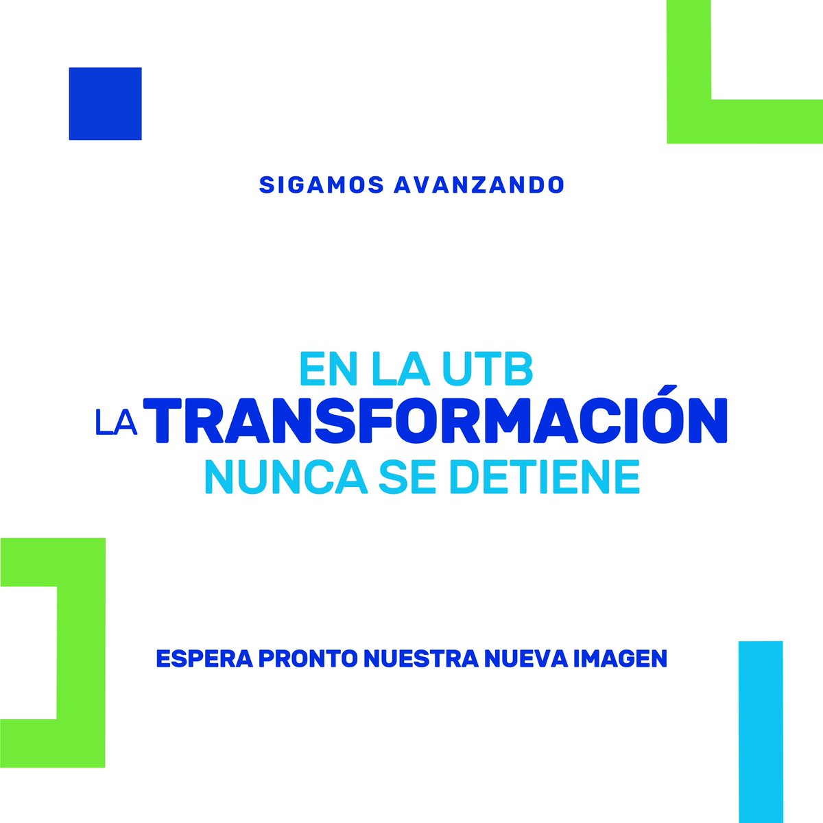 Estar siempre a la vanguardia nos permite seguir avanzando por eso en la #UTB la transformación nunca se detiene.💚 

Espera muy pronto nuestra transformación😎

#TodosSomosParte
