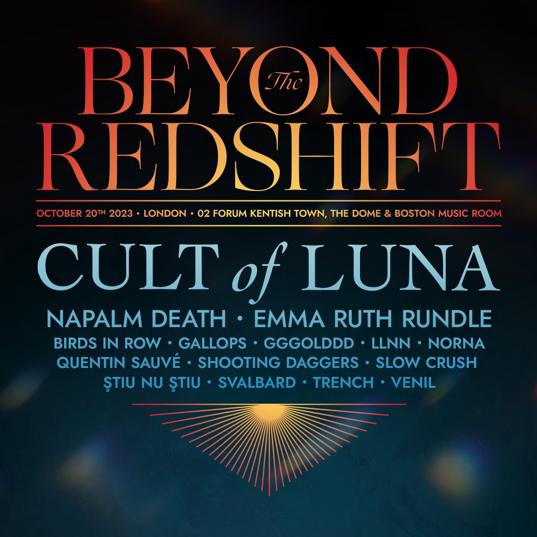 London 🇬🇧 ! I’ll play at Beyond the Redshift festival on October 20th among all these great bands!