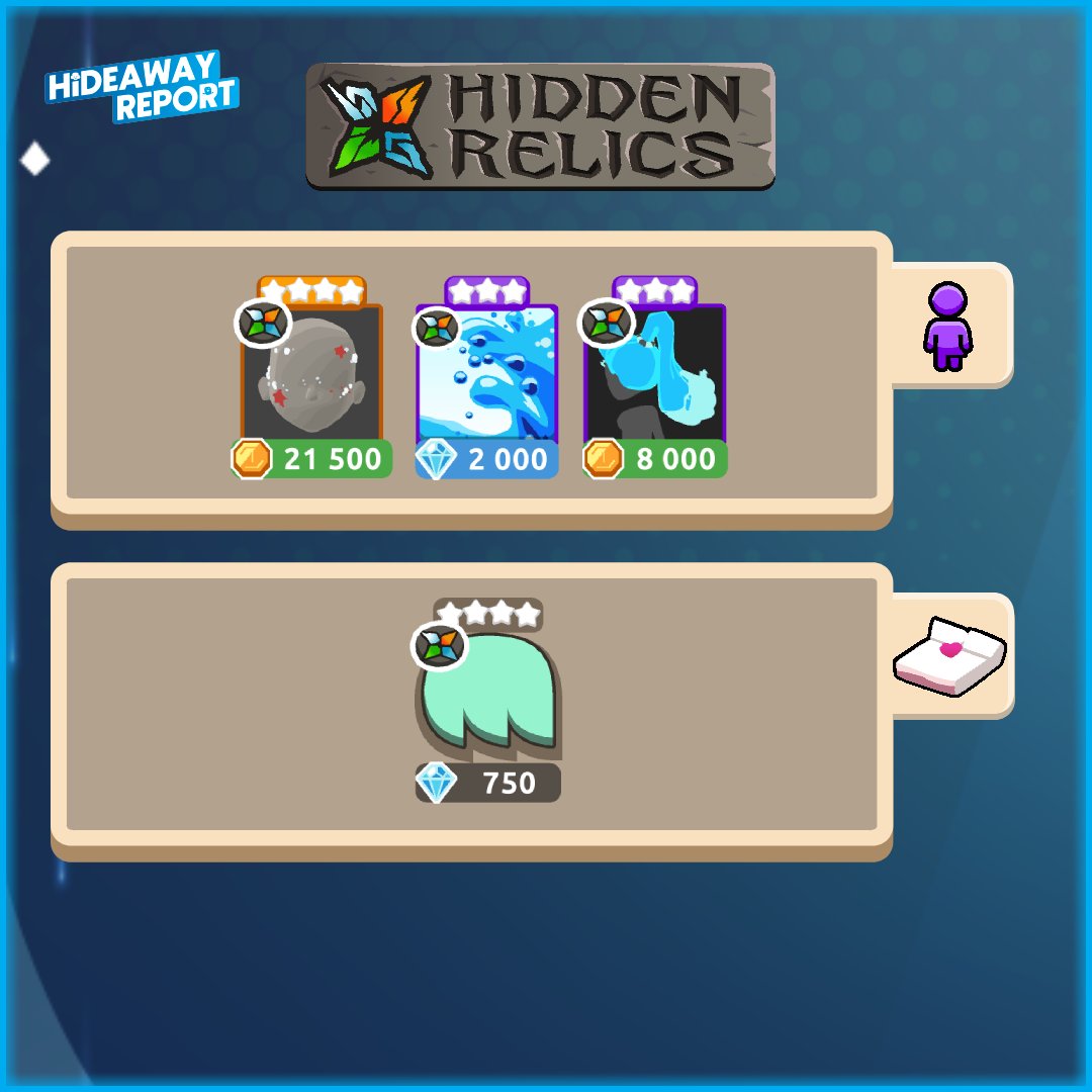 HdwReport's tweet image. 💧 ∣ The Element of Water event is drawing to a close, and with it the last items in the Hidden Relics store!

#HotelHideaway @HotelHideaway
