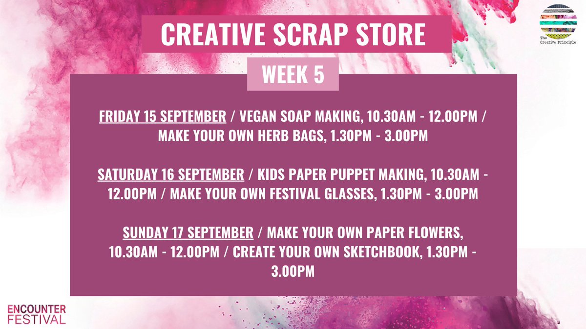 📅 What’s on this week at the Creative Scrap Store? Join us at the pop-up shop at Preston Bus Station with The Creative Principle for puppets, soap making and much more! 🔗 Find out more and secure your tickets 👉 bit.ly/44bnJSJ