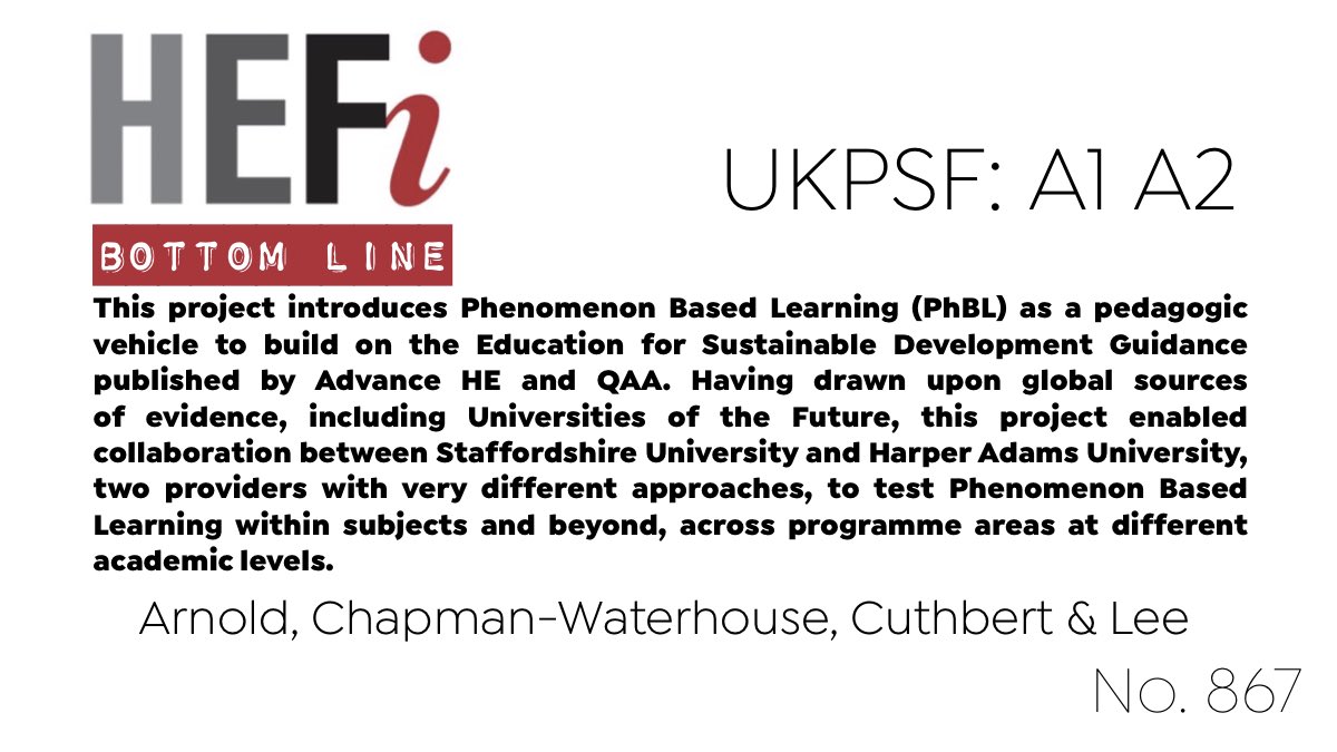 UoB_HEFi's tweet photo. #BottomLine No. 867: Developing Phenomenal Learning
A toolkit for implementing #PhBL as part of a future-proofed #SDG HE curriculum
https://t.co/3dn9UKdFOt
@QAAtweets https://t.co/FdqtAsJgV3
