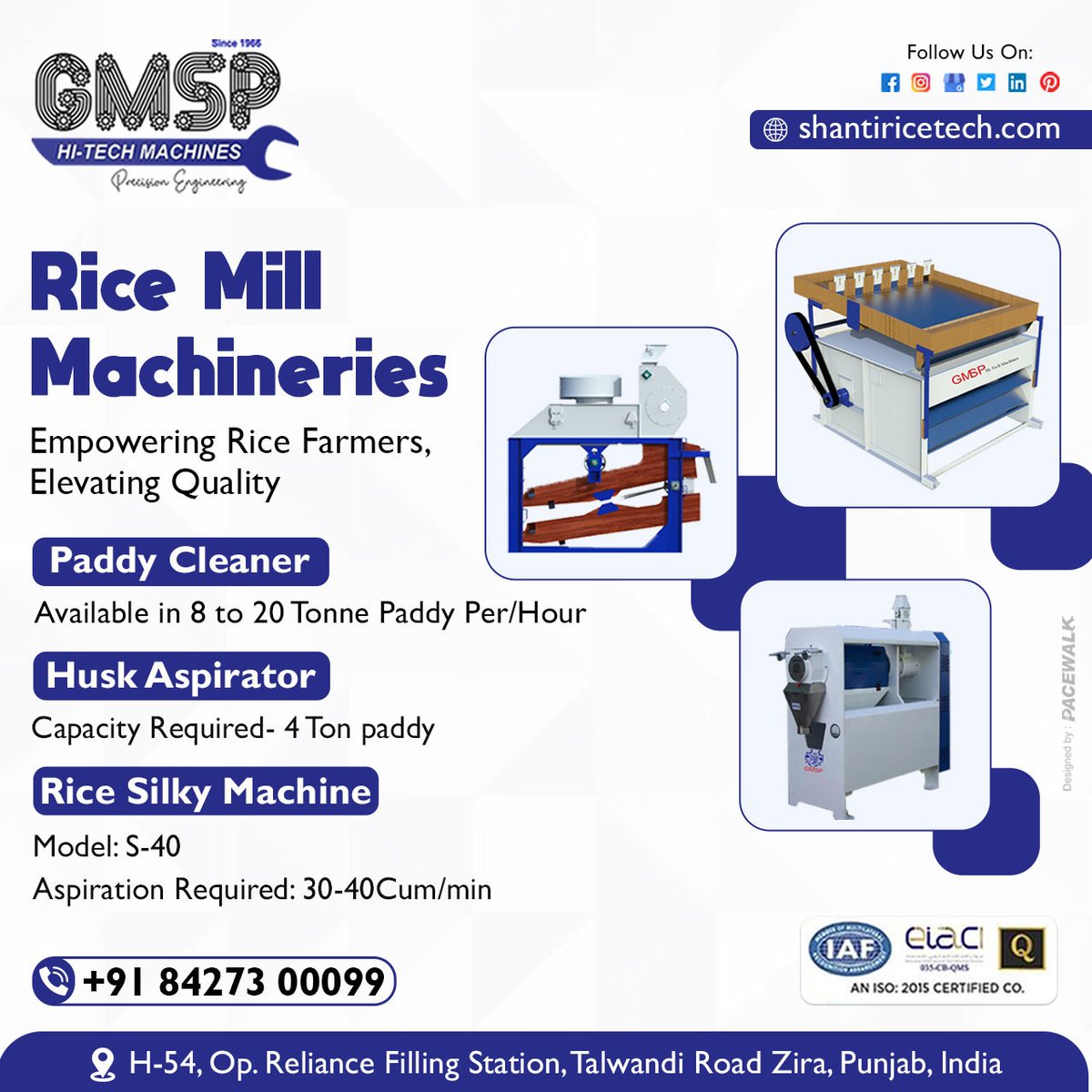 GmspHighTech's tweet image. 𝐆𝐌𝐒𝐏 𝐇𝐢-𝐓𝐞𝐜𝐡 𝐌𝐚𝐜𝐡𝐢𝐧𝐞𝐬

𝑹𝒊𝒄𝒆 𝑴𝒊𝒍𝒍 𝑴𝒂𝒄𝒉𝒊𝒏𝒊𝒆𝒓𝒊𝒆𝒔
Empowering Rice Farmers,
Elevating Quality

☎️+91 84273-00099
🌐shantiricetech.com

#RiceMilling #RiceMachinery #PrecisionProcessing #QualityRice #RiceProduction
#FoodProcessing #GMSP