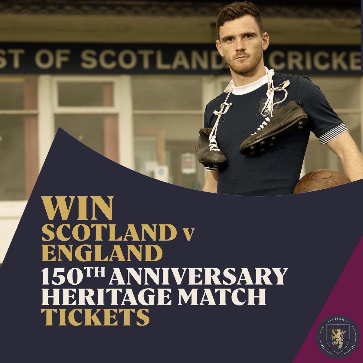 🎟️ We're giving you the chance to win a pair of tickets to our 150th Anniversary Heritage Match against England at Hampden Park tomorrow. To enter: 💙 Like & RT this post. ➕ Follow @ScotlandNT. 🤝 Reply with the person you would take to the game. #SCOENG