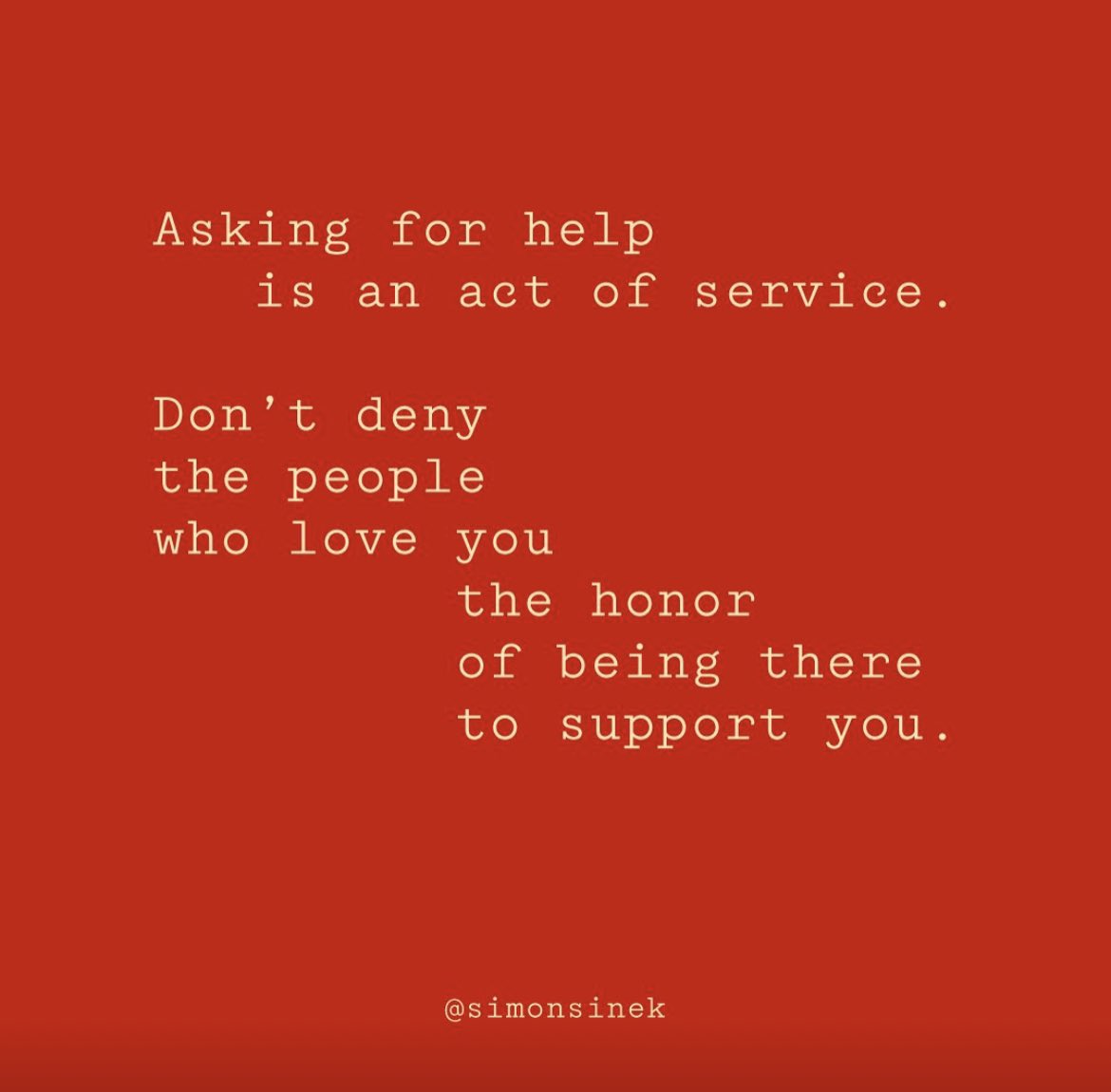 The Mentoree (@thementoree) on Twitter photo It’s important to ask for help. It’s keep you from the isolation that can come with the profession. Also, to reframe what <a href="/simonsinek/">Simon Sinek</a> wrote, you shouldn’t deny others the chance to support you. So many of us know what it feels like and want to help. Just ask. #MentorMonday It’s important to ask for help. It’s keep you from the isolation that can come with the profession. Also, to reframe what <a href="/simonsinek/">Simon Sinek</a> wrote, you shouldn’t deny others the chance to support you. So many of us know what it feels like and want to help. Just ask. #MentorMonday